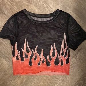 Mesh flame top
